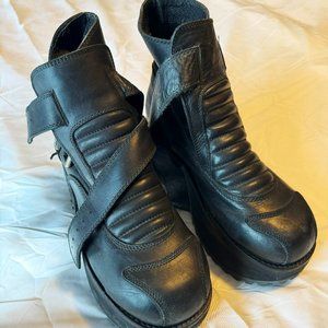 Men's Extra Tall Black Leather Boots